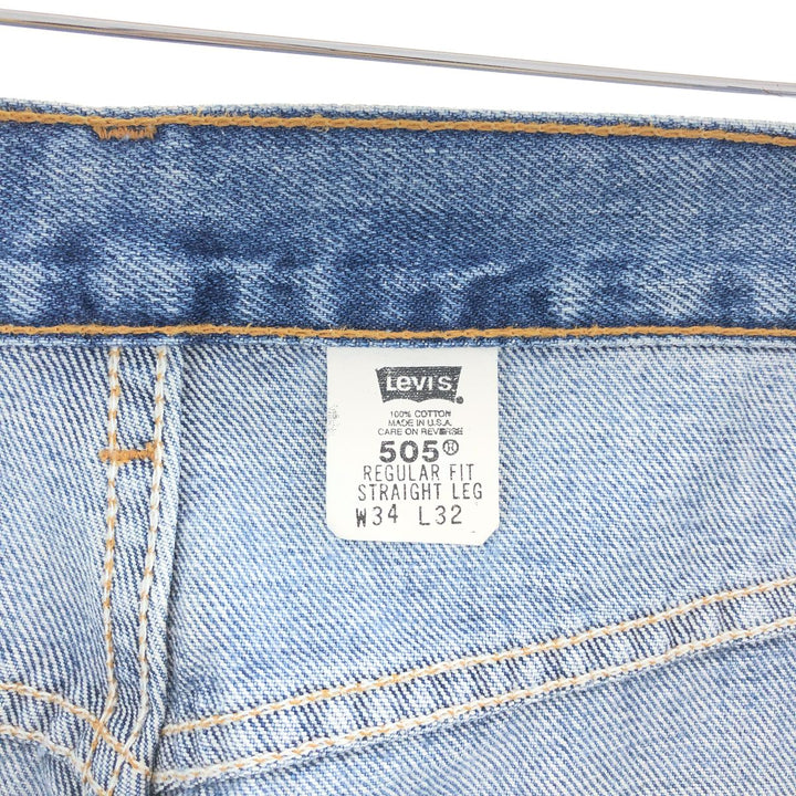 Levi's 505 REGULAR FIT STRAIGHT LEG tapered denim pants made in USA men's w34 /eaa380018