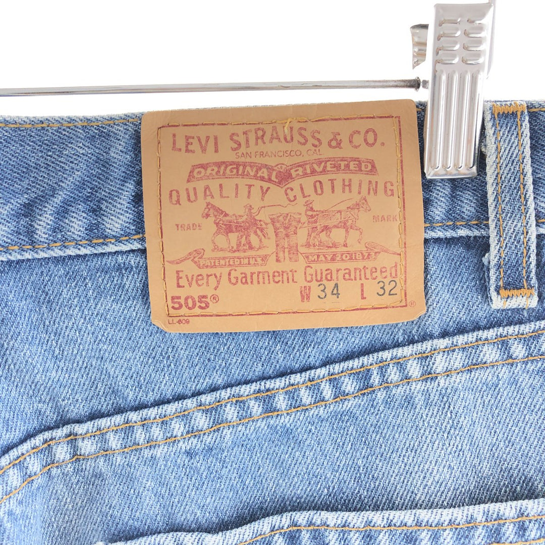 Levi's 505 REGULAR FIT STRAIGHT LEG tapered denim pants made in USA men's w34 /eaa380018