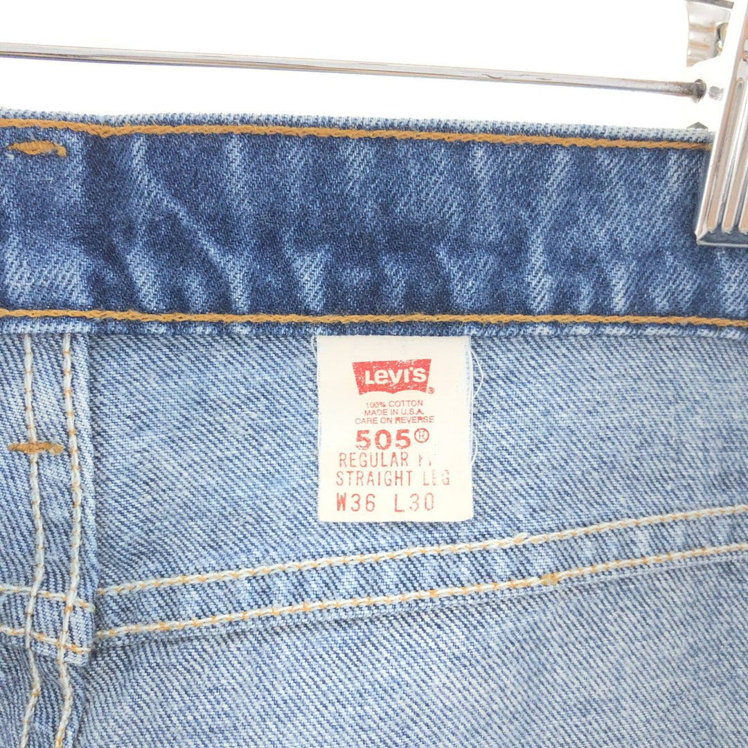 90'S Levi's 505 REGULAR FIT STRAIGHT LEG Tapered Denim Pants Made in USA Men's W36 Vintage /eaa380026