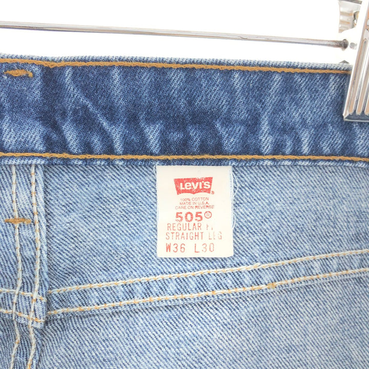 90'S Levi's 505 REGULAR FIT STRAIGHT LEG Tapered Denim Pants Made in USA Men's W36 Vintage /eaa380026