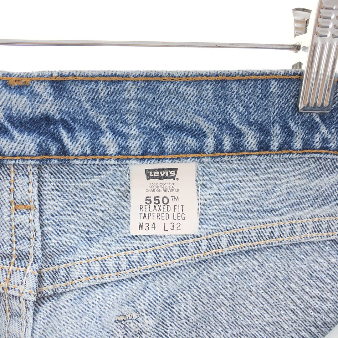 90'S Levi's 550 Relaxed Fit Tapered Leg Tapered Denim Pants Made in USA Men's W34 Vintage /eaa380070