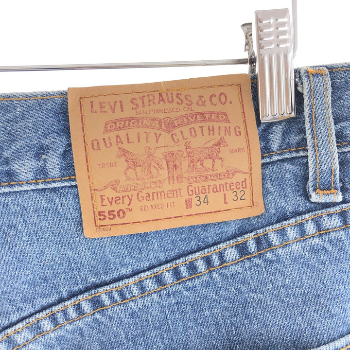 90'S Levi's 550 Classic Relaxed Fit Tapered Denim Pants Made in USA Men's W34 Vintage /eaa380079