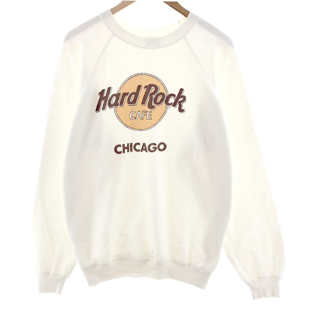 80'S Hanes Hard Rock Cafe CHICAGO Advertising Sweatshirt Trainer Made in USA Men's XL Vintage /eaa380165