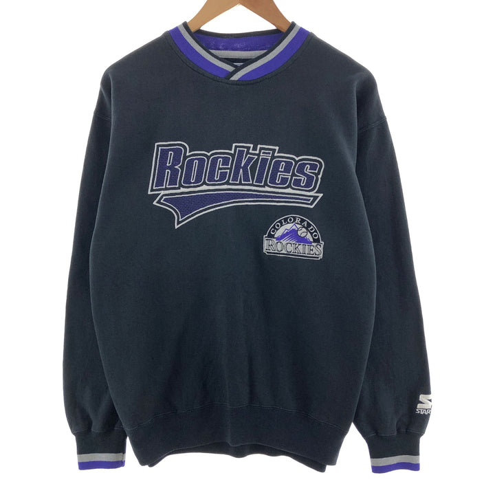 Starter GENUINE MERCHANDISE MLB COLORADO ROCKIES V-neck sweatshirt, men's M /eaa380172