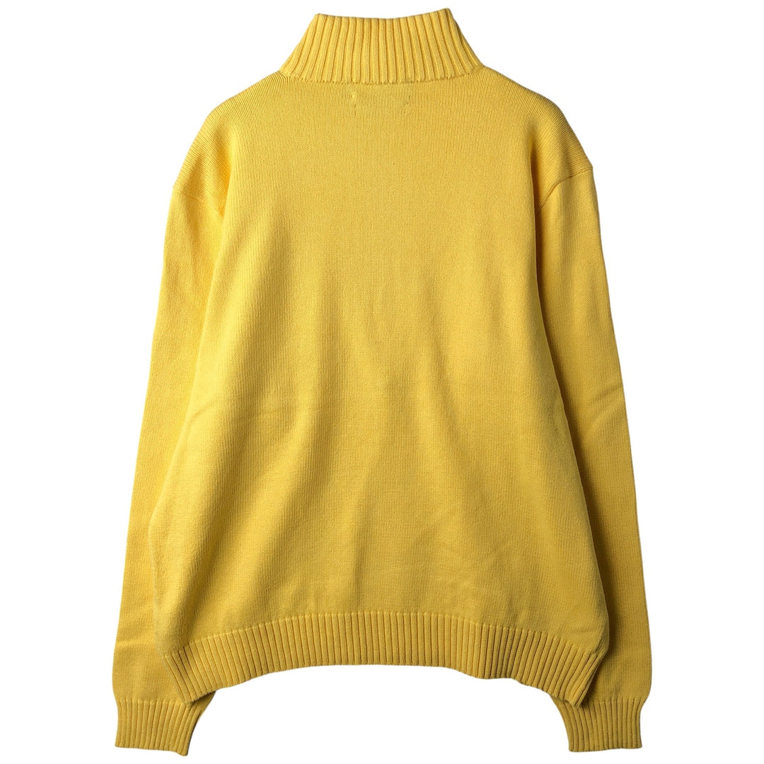 Ralph Lauren POLO by Ralph Lauren Cotton Knit Half Zip Sweater Men's XL cotton yellow type Vintage Second Hand