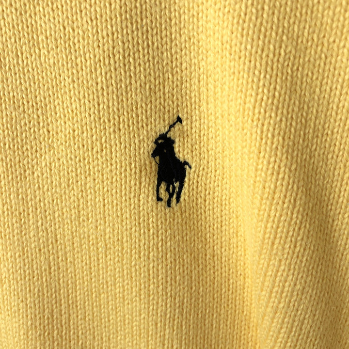 Ralph Lauren POLO by Ralph Lauren Cotton Knit Half Zip Sweater Men's XL cotton yellow type Vintage Second Hand