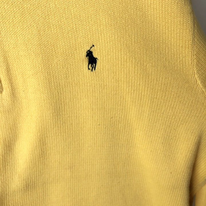 Ralph Lauren POLO by Ralph Lauren Cotton Knit Half Zip Sweater Men's XL cotton yellow type Vintage Second Hand