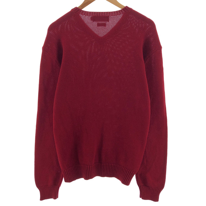 Ralph Lauren POLO by Ralph Lauren V-neck cotton knit sweater, men's size L / eaa380199