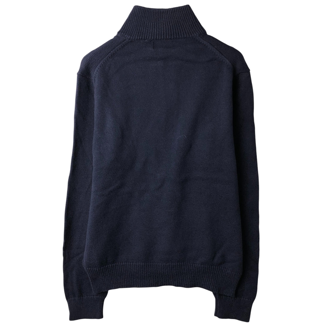 Ralph Lauren POLO RALPH LAUREN Cotton knit half zip sweater Men's M size cotton navy blue type Vintage Second Hand