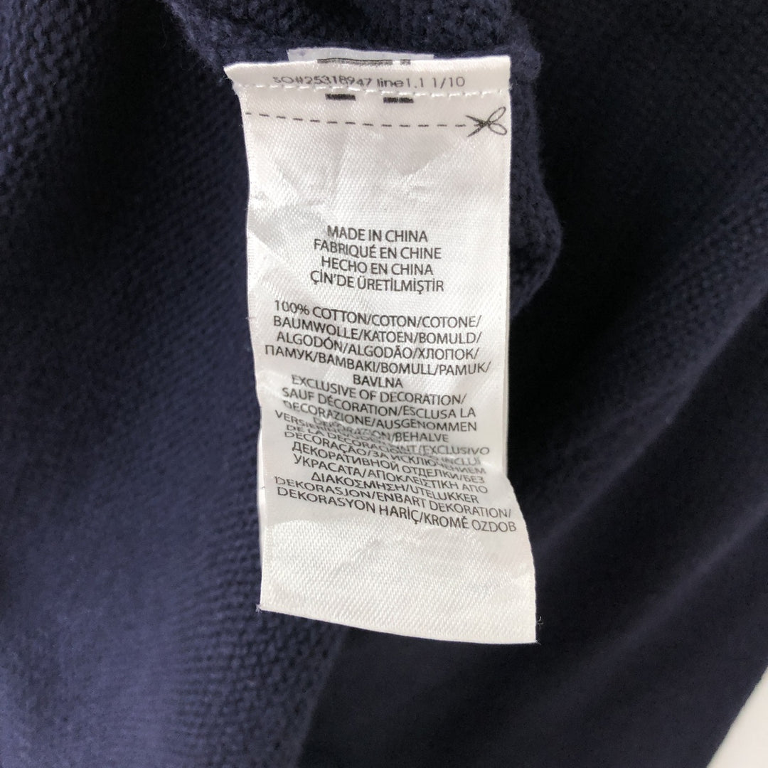 Ralph Lauren POLO RALPH LAUREN Cotton knit half zip sweater Men's M size cotton navy blue type Vintage Second Hand