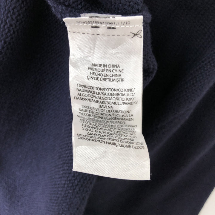 Ralph Lauren POLO RALPH LAUREN Cotton knit half zip sweater Men's M size cotton navy blue type Vintage Second Hand