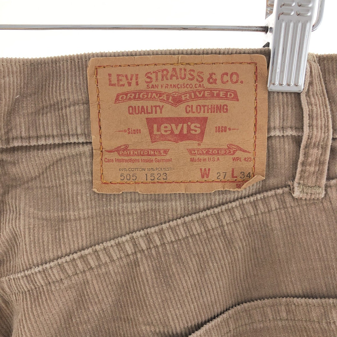 80'S Levi's 505 1523 Corduroy Pants Made in USA Women's L (w28) Vintage /eaa380479