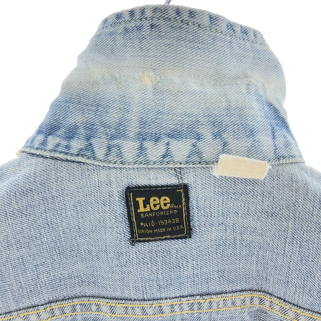 80'S Lee Cut-off Denim Vest Made in USA Men's M Vintage /eaa380629