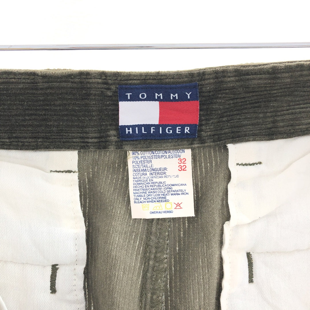 90'S Tommy Hilfiger Wide Ribbed Two-pleat Corduroy Pants Men's W33 Vintage / eaa380686