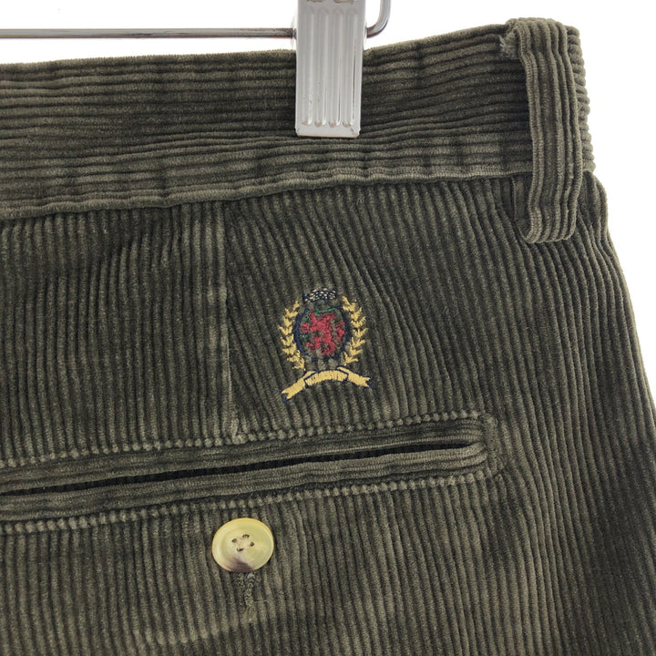 90'S Tommy Hilfiger Wide Ribbed Two-pleat Corduroy Pants Men's W33 Vintage / eaa380686