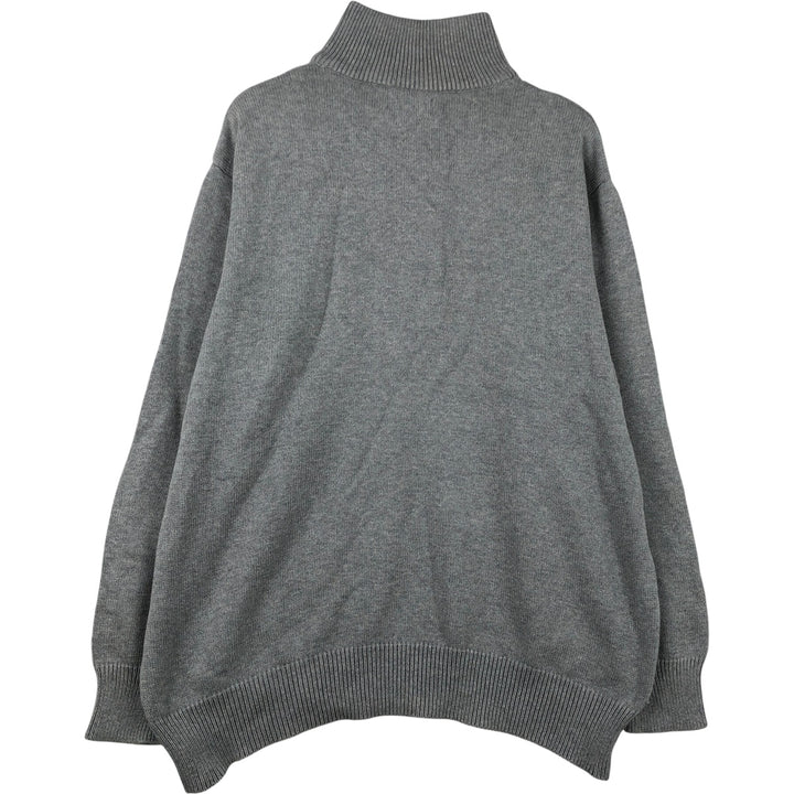 Oversized 2000'S Ralph Lauren POLO JEANS COMPANY cotton knit half-zip sweater, men's size XXXL cotton gray type Vintage Second Hand
