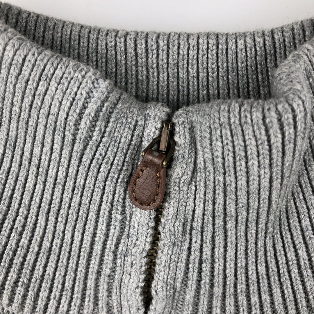 Oversized 2000'S Ralph Lauren POLO JEANS COMPANY cotton knit half-zip sweater, men's size XXXL cotton gray type Vintage Second Hand