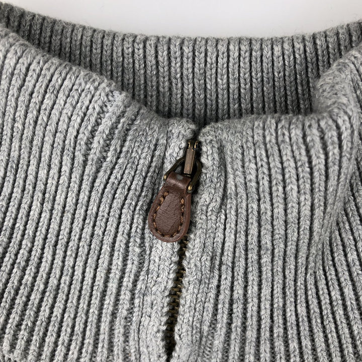 Oversized 2000'S Ralph Lauren POLO JEANS COMPANY cotton knit half-zip sweater, men's size XXXL cotton gray type Vintage Second Hand