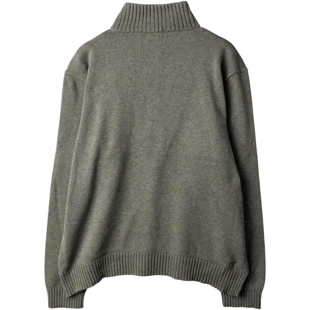 Ralph Lauren POLO by Ralph Lauren Cotton Knit Half Zip Sweater Men's XL cotton gray type Vintage Second Hand
