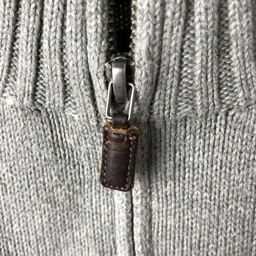 Ralph Lauren POLO by Ralph Lauren Cotton Knit Half Zip Sweater Men's XL cotton gray type Vintage Second Hand