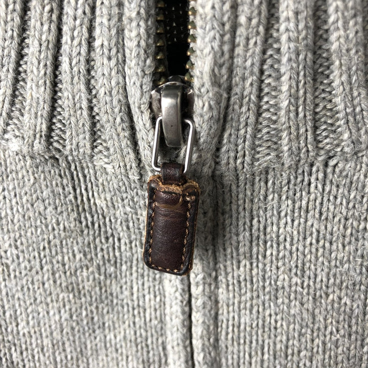 Ralph Lauren POLO by Ralph Lauren Cotton Knit Half Zip Sweater Men's XL cotton gray type Vintage Second Hand