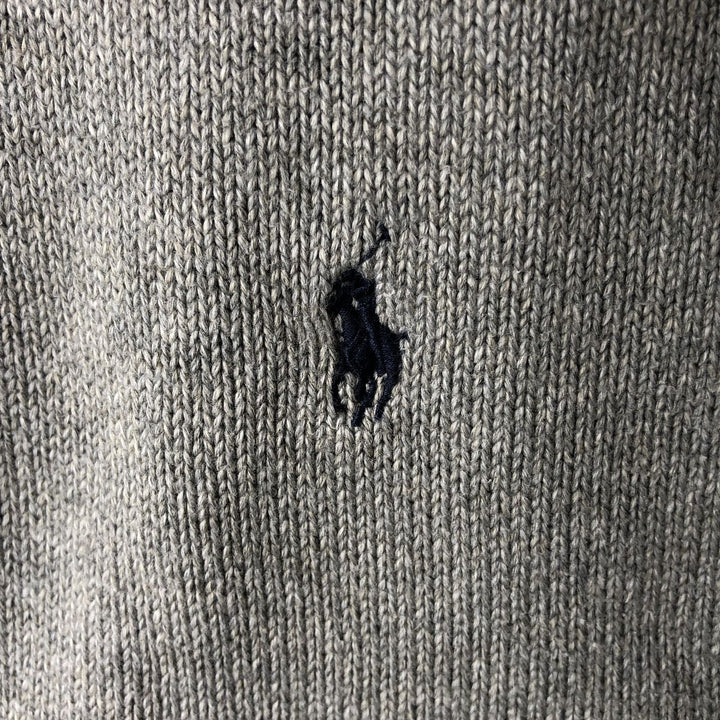 Ralph Lauren POLO by Ralph Lauren Cotton Knit Half Zip Sweater Men's XL cotton gray type Vintage Second Hand