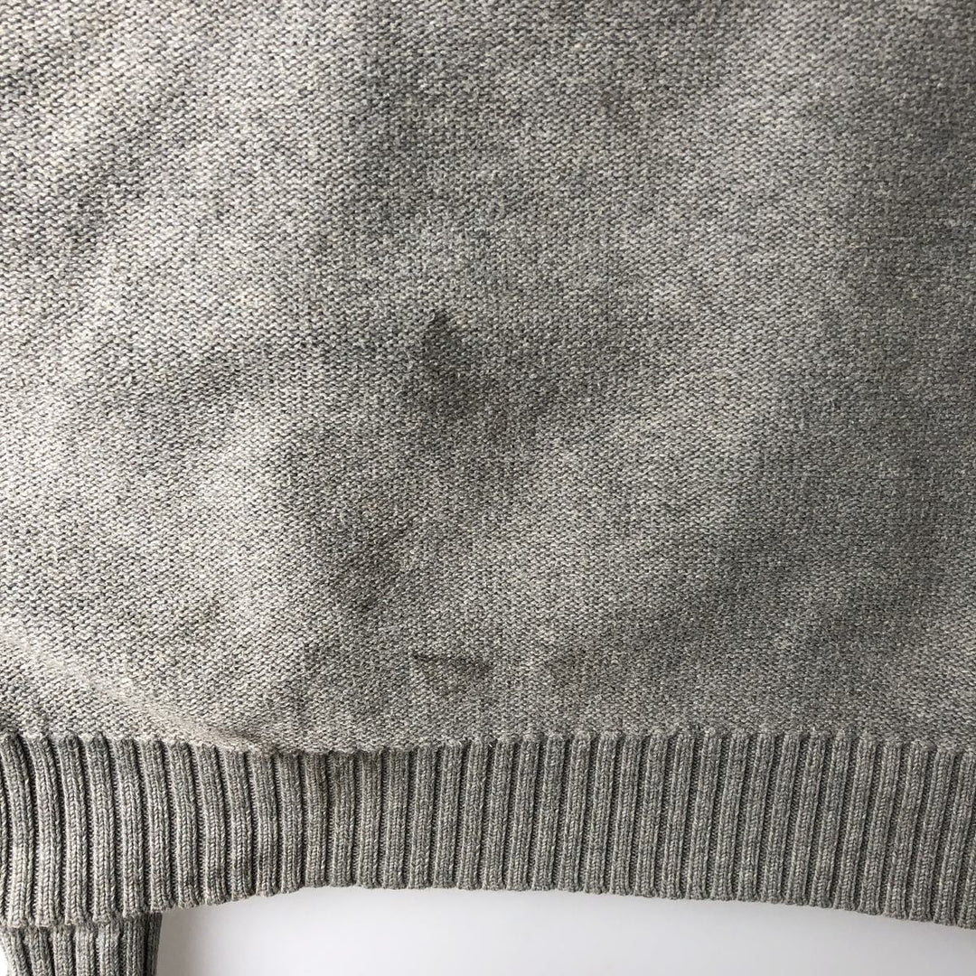 Ralph Lauren POLO by Ralph Lauren Cotton Knit Half Zip Sweater Men's XL cotton gray type Vintage Second Hand
