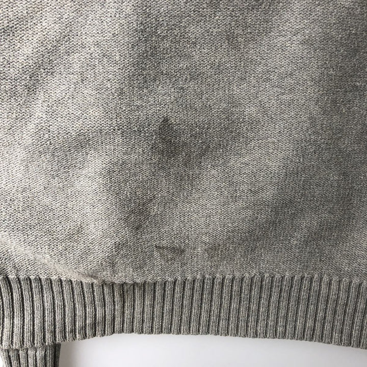 Ralph Lauren POLO by Ralph Lauren Cotton Knit Half Zip Sweater Men's XL cotton gray type Vintage Second Hand