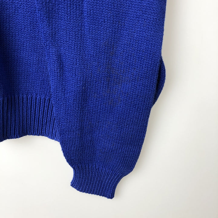 Ralph Lauren POLO by Ralph Lauren Cotton Knit Half Zip Sweater Men's L size cotton blue type Vintage Second Hand