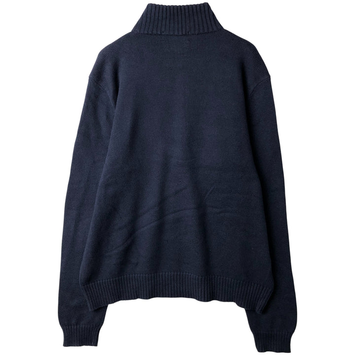 Ralph Lauren POLO by Ralph Lauren Cotton Knit Half Zip Sweater Men's XL cotton navy blue type Vintage Second Hand
