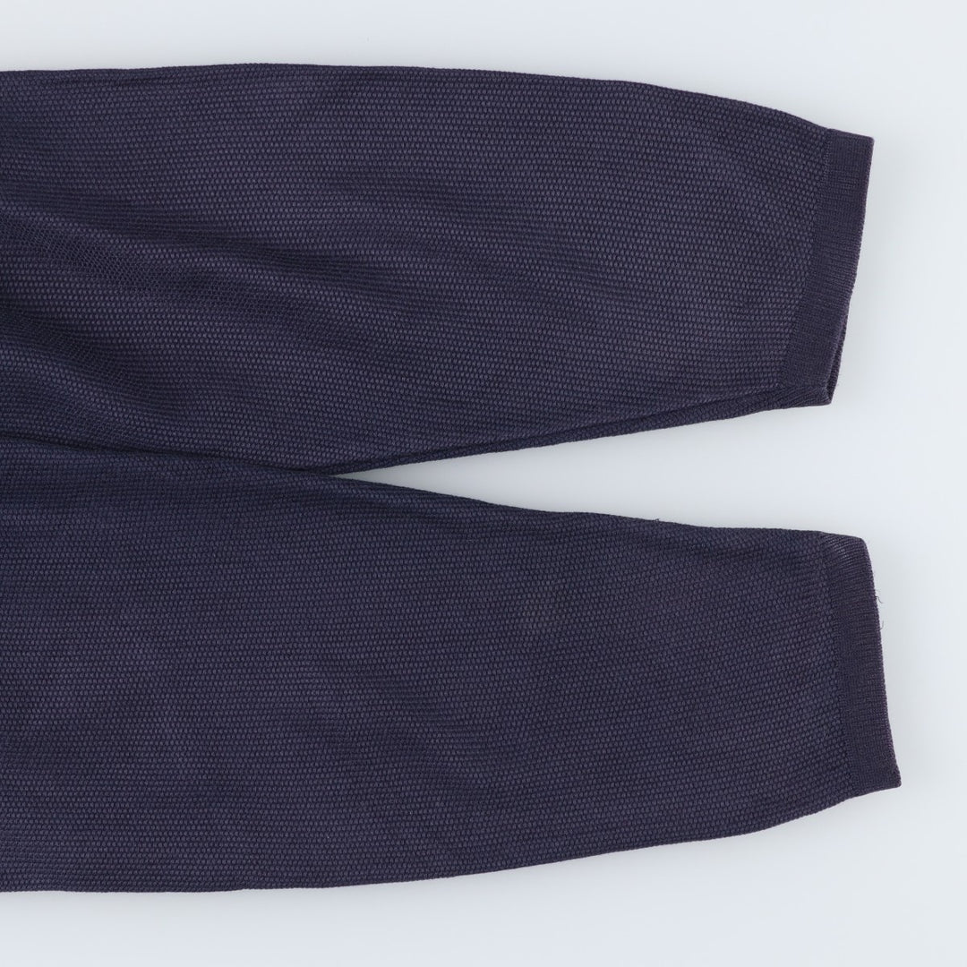 1990'S Lacoste Cotton Knit Half-Zip Sweater, Made in Spain, Size 5 (Men's Large equivalent), Vintage cotton navy blue type Vintage Second Hand