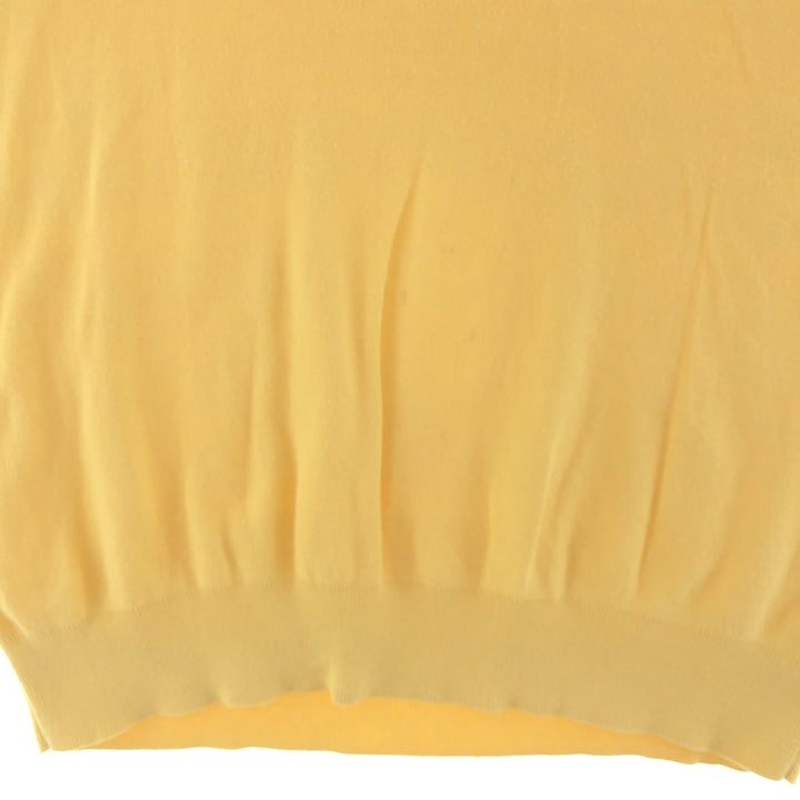 POLO by Ralph Lauren EXCULSIVE OF DECORATION V-neck Pima cotton knit vest, men's size L Pima Cotton yellow type Vintage Second Hand