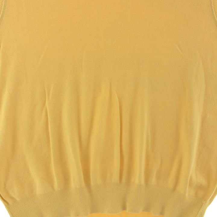 POLO by Ralph Lauren EXCULSIVE OF DECORATION V-neck Pima cotton knit vest, men's size L Pima Cotton yellow type Vintage Second Hand