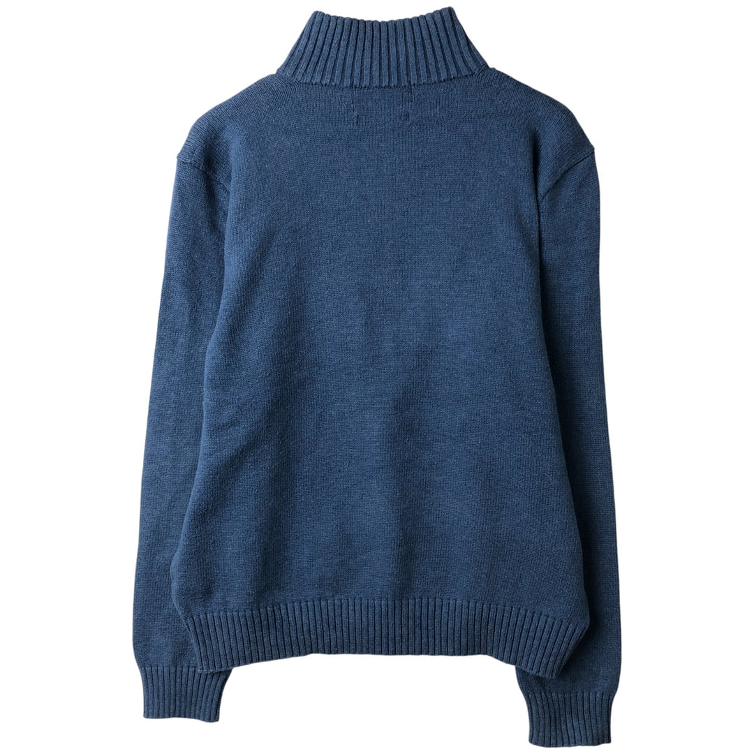 Ralph Lauren POLO by Ralph Lauren Cotton Knit Half Zip Sweater Men's M cotton blue type Vintage Second Hand
