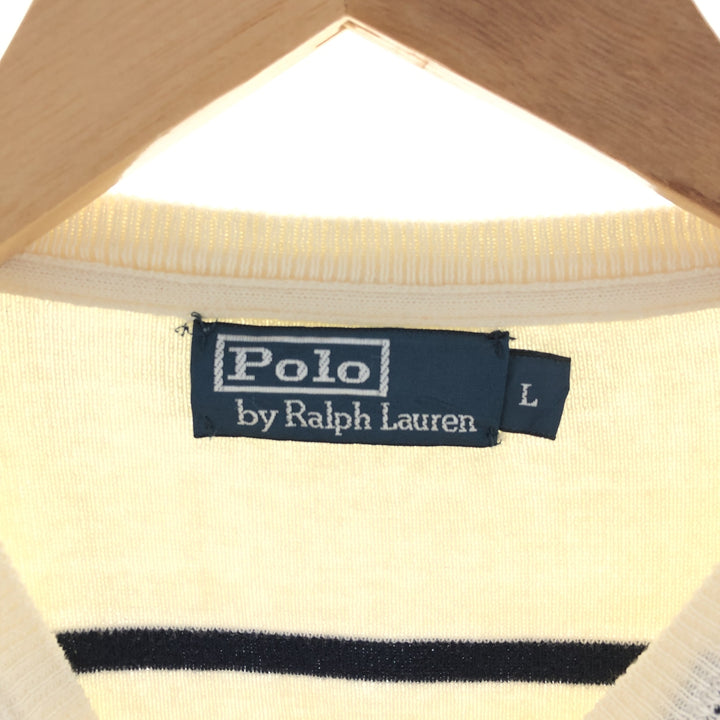 Ralph Lauren POLO by Ralph Lauren Striped Pattern Cotton Knit Sweater Men's L size / eaa380893