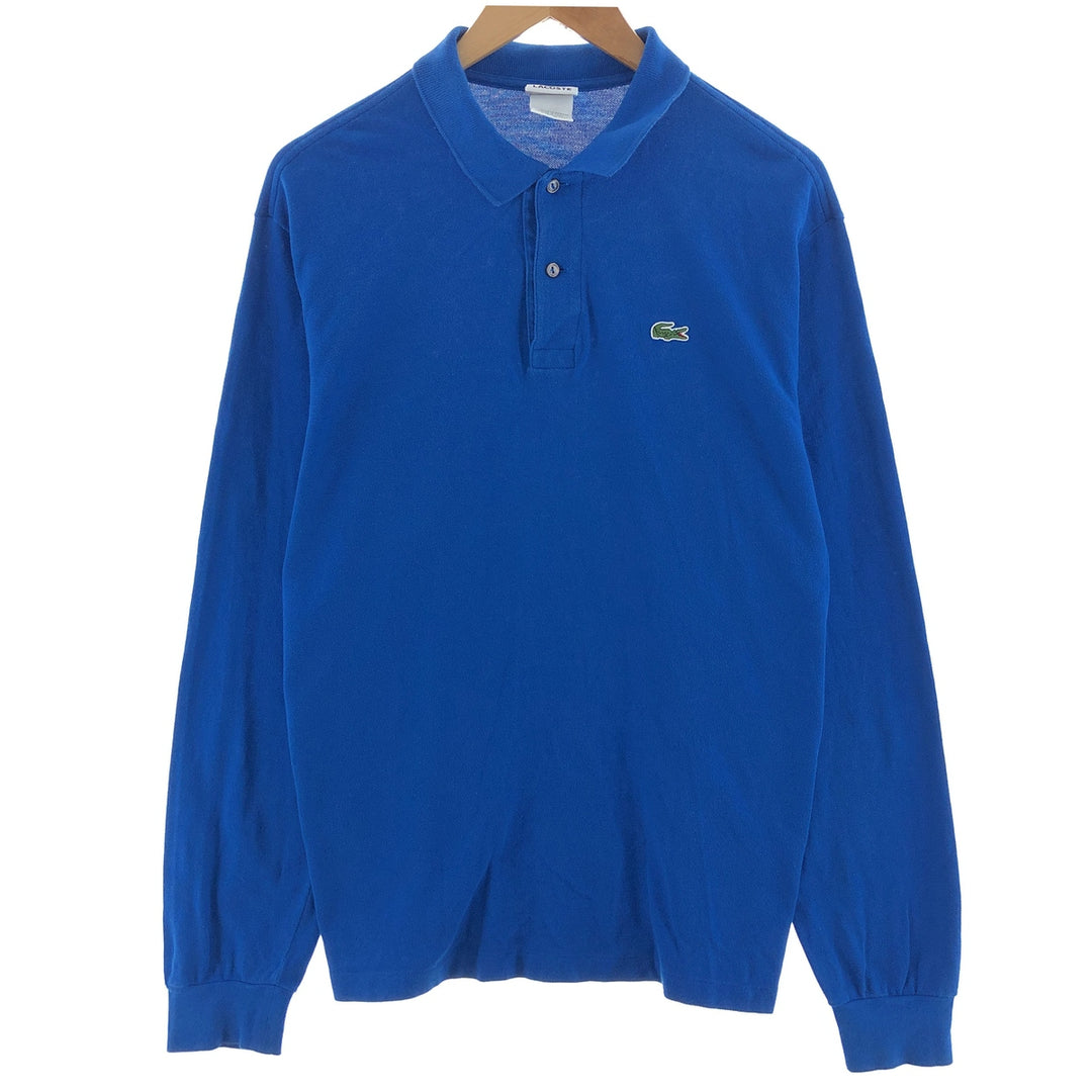 Lacoste French-designed long-sleeved polo shirt, size 6, men's XL cotton blue type Vintage Second Hand