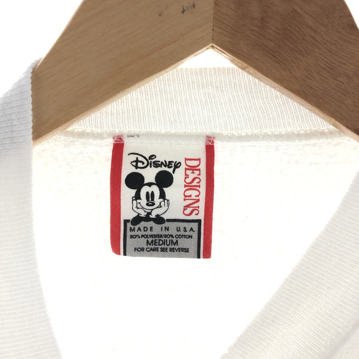 80'S Disney DESIGNS MICKEY MOUSE Mickey Mouse character sweatshirt, made in USA, men's M, vintage /eaa381005