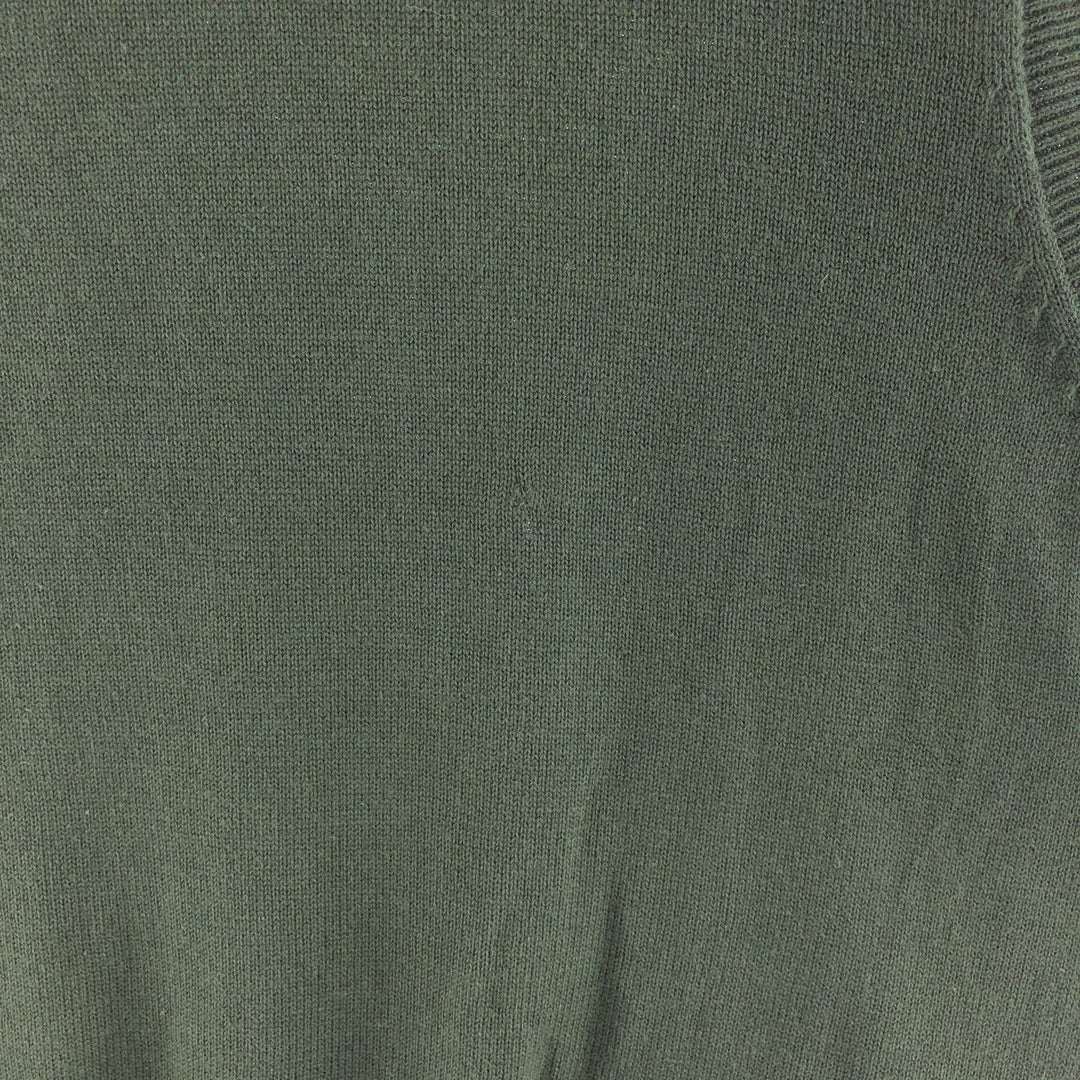 Tommy Hilfiger Golf V-neck cotton knit vest, size M for men cotton green type Vintage Second Hand