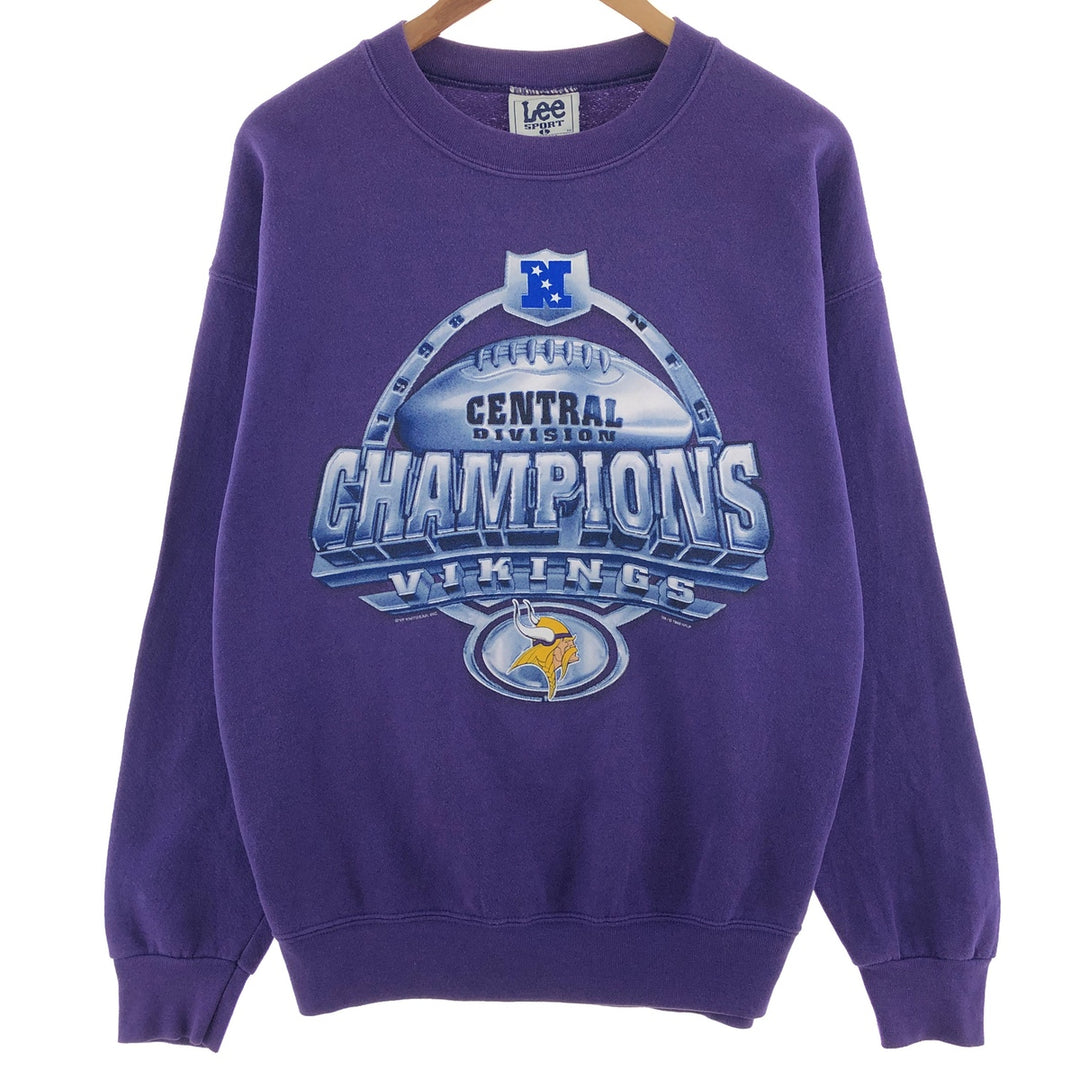 Lee NFL MINNESOTA VIKINGS Minnesota Vikings Printed Sweatshirt Trainer Made in USA Men's L Vintage /eaa381084