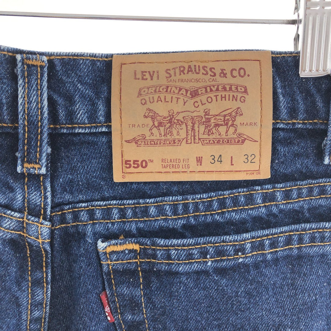 90'S Levi's 550 Relaxed Fit Tapered Leg Tapered Denim Pants Made in USA Men's W33 Vintage /eaa381119