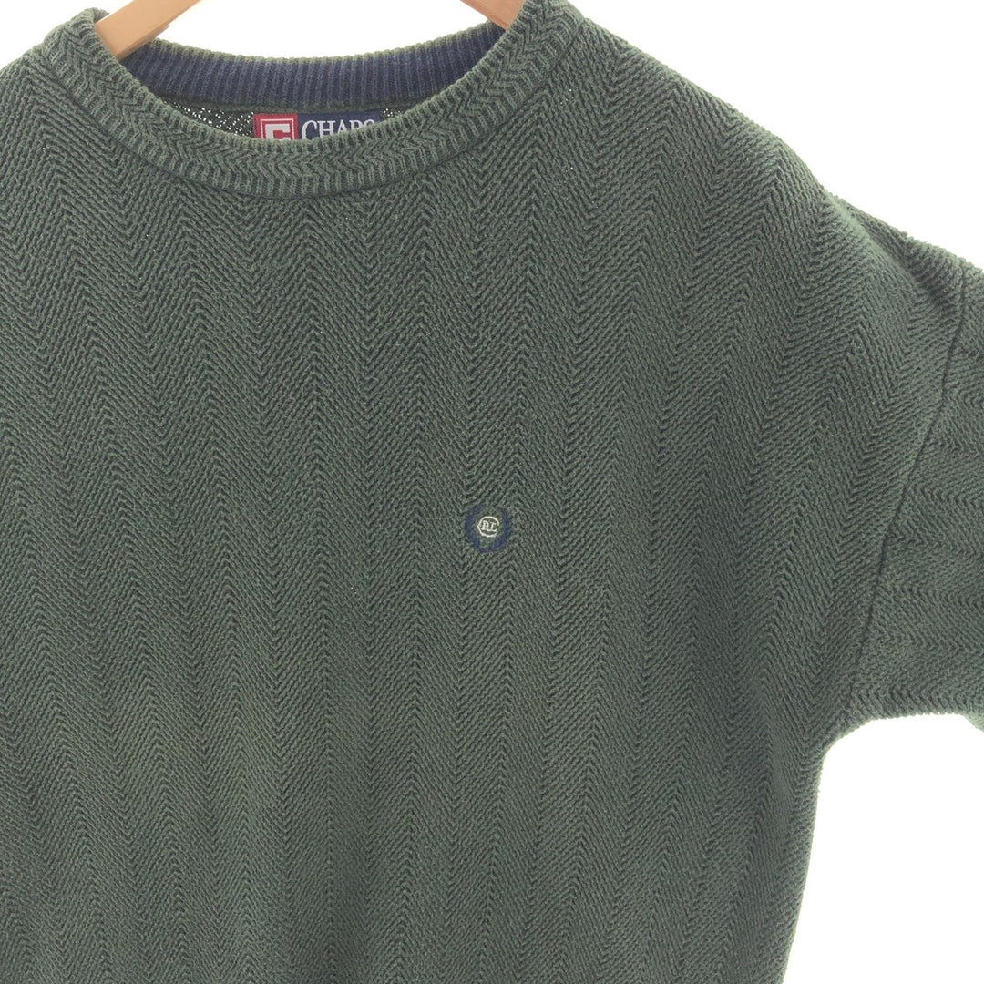 90'S Ralph Lauren CHAPS cotton knit sweater made in USA men's XL vintage /eaa381199