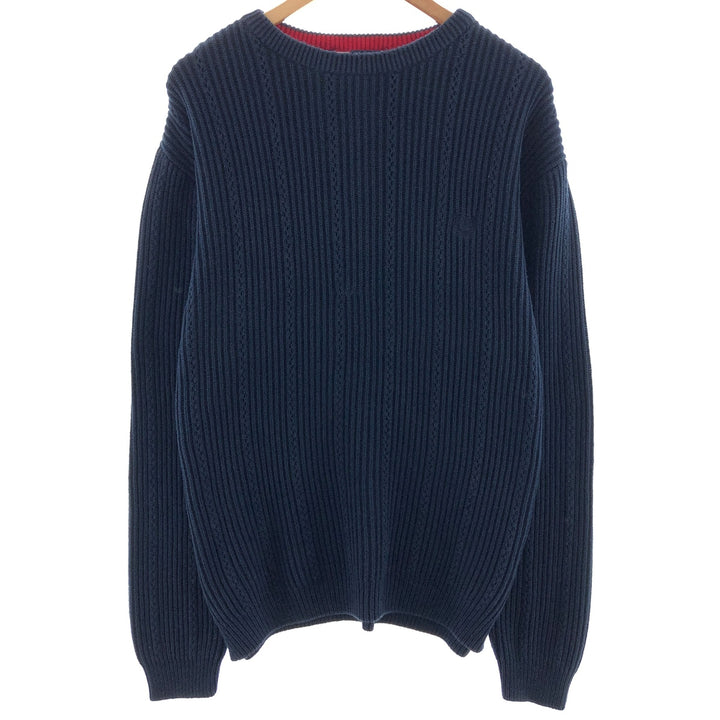 90'S Ralph Lauren CHAPS ribbed cotton knit sweater, men's size L, vintage /eaa381205