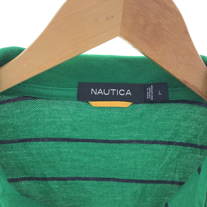 DEADSTOCK NAUTICA Short Sleeve Striped Polo Shirt Men's XL /eaa381380