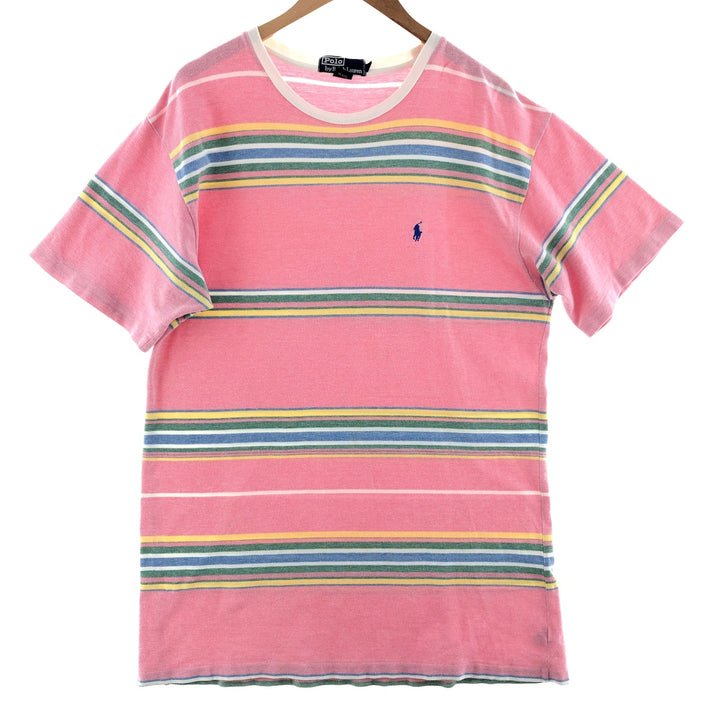 Ralph Lauren POLO by Ralph Lauren Pique Short Sleeve Striped T-Shirt Men's L /eaa381396