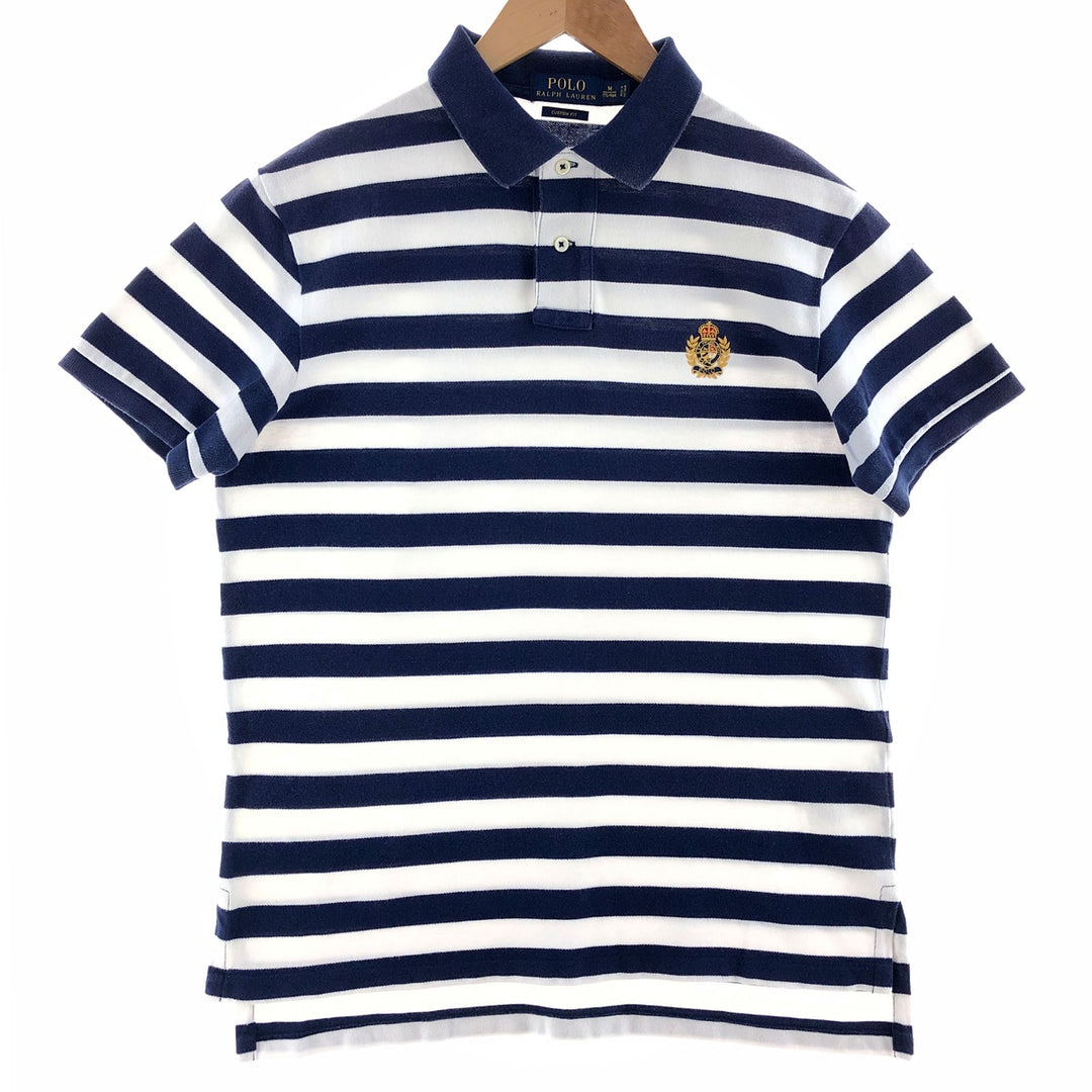 Ralph Lauren POLO RALPH LAUREN CUSTOM FIT short sleeve striped polo shirt men's M /eaa381501