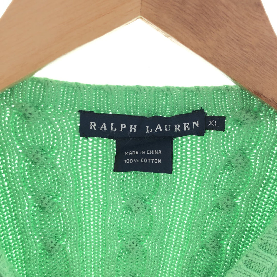 Ralph Lauren RALPH LAUREN Cable knit cotton sweater Women's XL /eaa381530