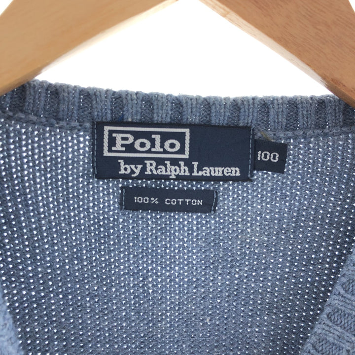 Ralph Lauren POLO by Ralph Lauren V-neck cotton knit vest, men's size M / eaa381541