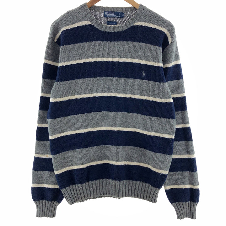 Ralph Lauren POLO by Ralph Lauren Striped Pattern Cotton Knit Sweater Men's L /eaa381543