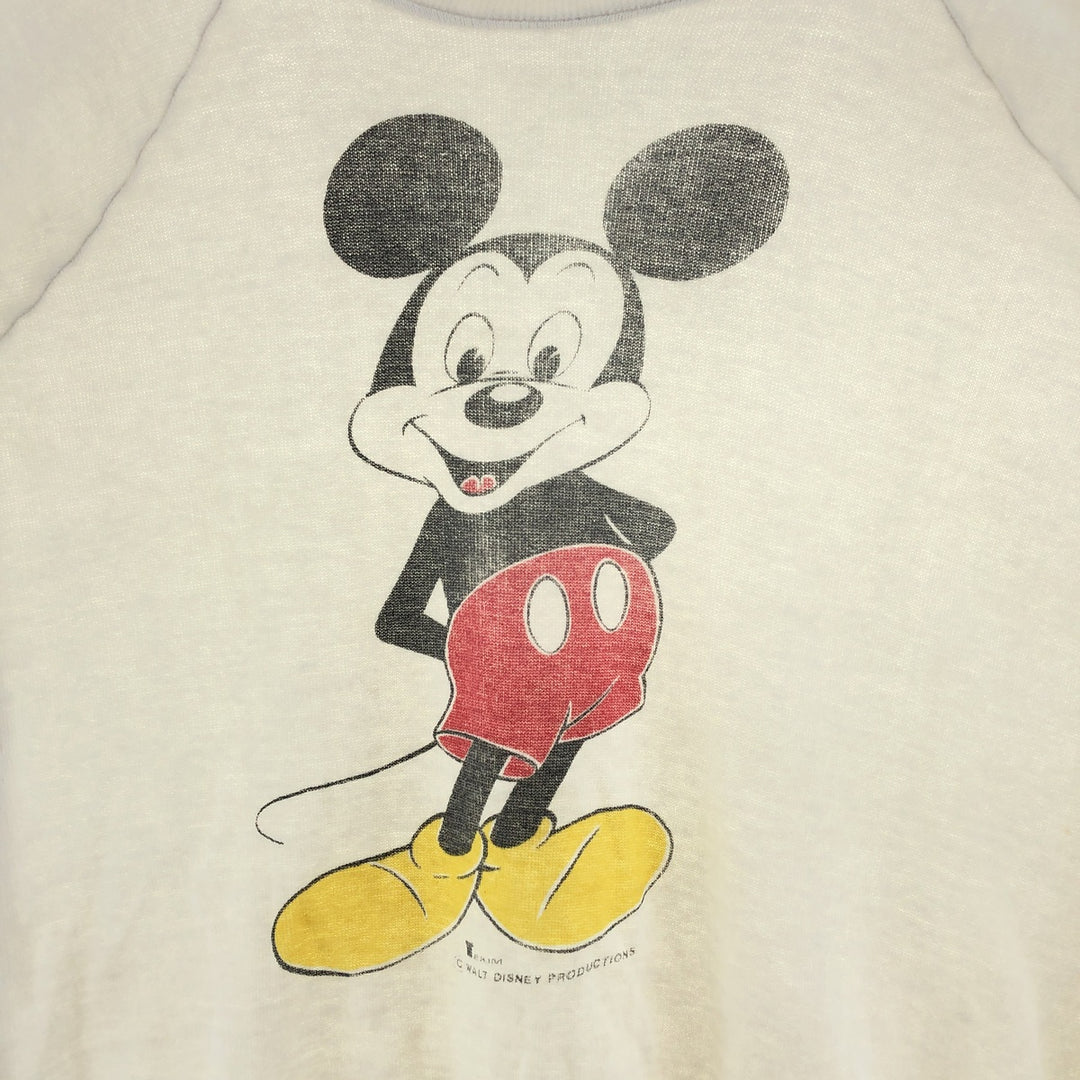 80'S MICKY MOUSE Mickey Mouse character sweatshirt, men's M, vintage / eaa381554