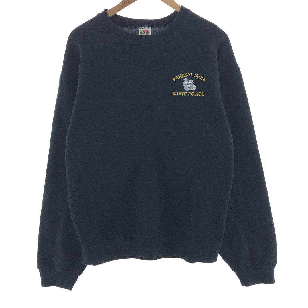 00'S Fruit of the Loom College Character Sweatshirt Trainer Men's L Vintage /eaa381588